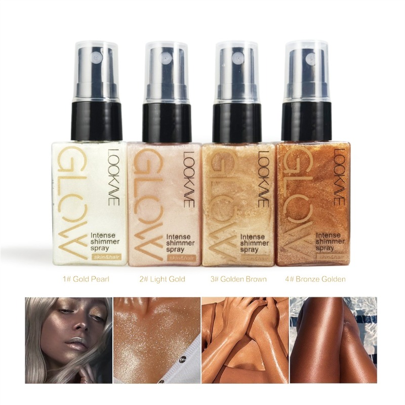 Body Shimmer Lotion - Shimmer Oil Spray Waterproof Long Lasting