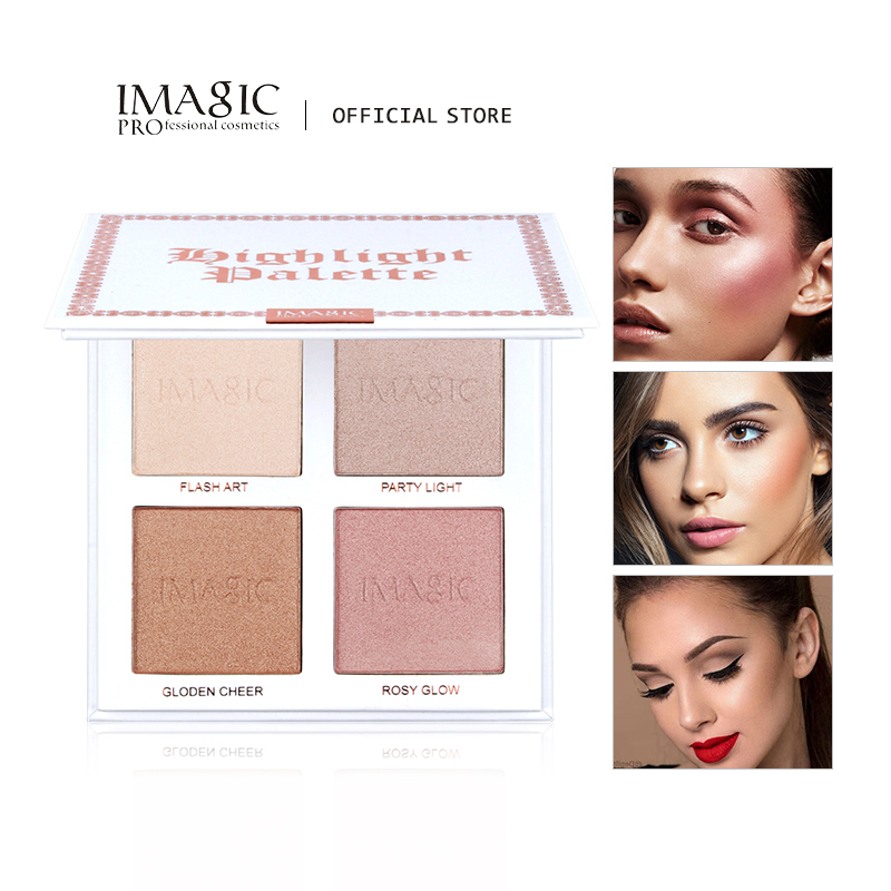 Highlighter Bronzer Palette - IMAGIC 4-Color Highlighter&Contouring For Face Bronzer