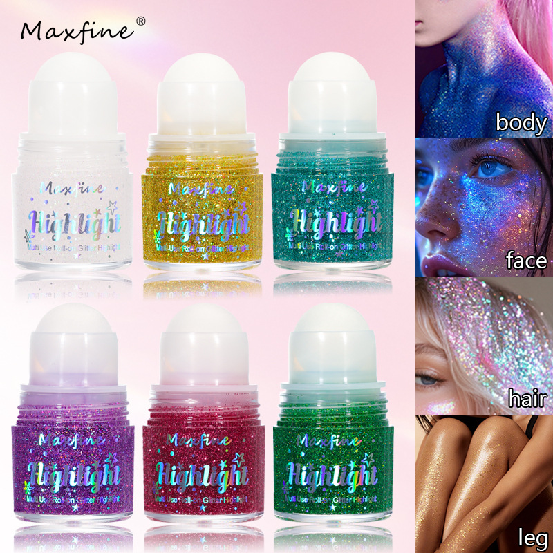 Body Shimmer Lotion - Roll-on Glitter Highlight Multi-purpose Shimmer Sequins