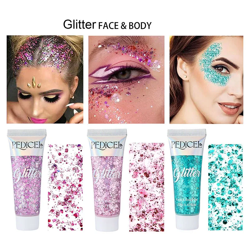 Eye Glitter Nail Hair Body Fac - Body Shimmer Lotion 评论和价格