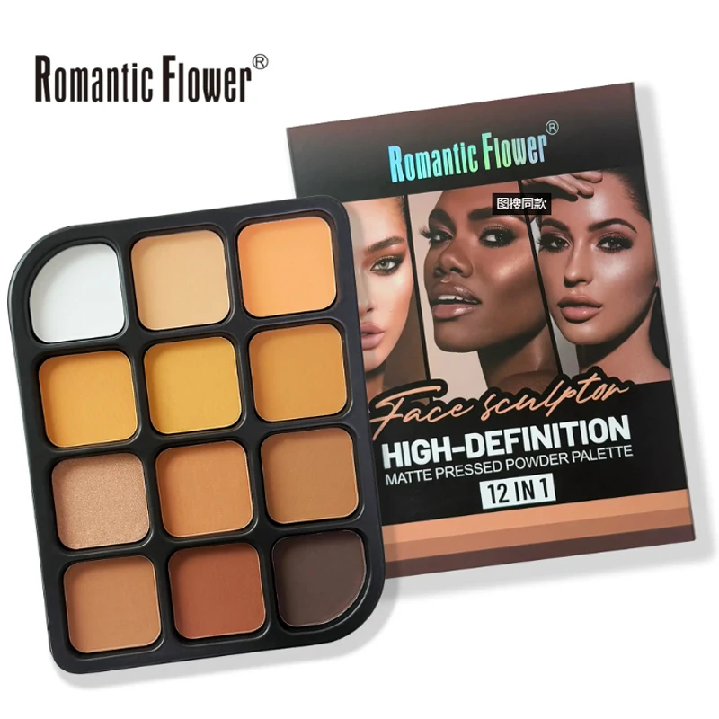 Deep Skin 12-Color Matte Conto - Highlighter Bronzer Palette 评论和价格