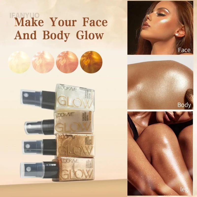 Pearlescent Glitter Spray Shim - Body Shimmer Lotion 评论和价格
