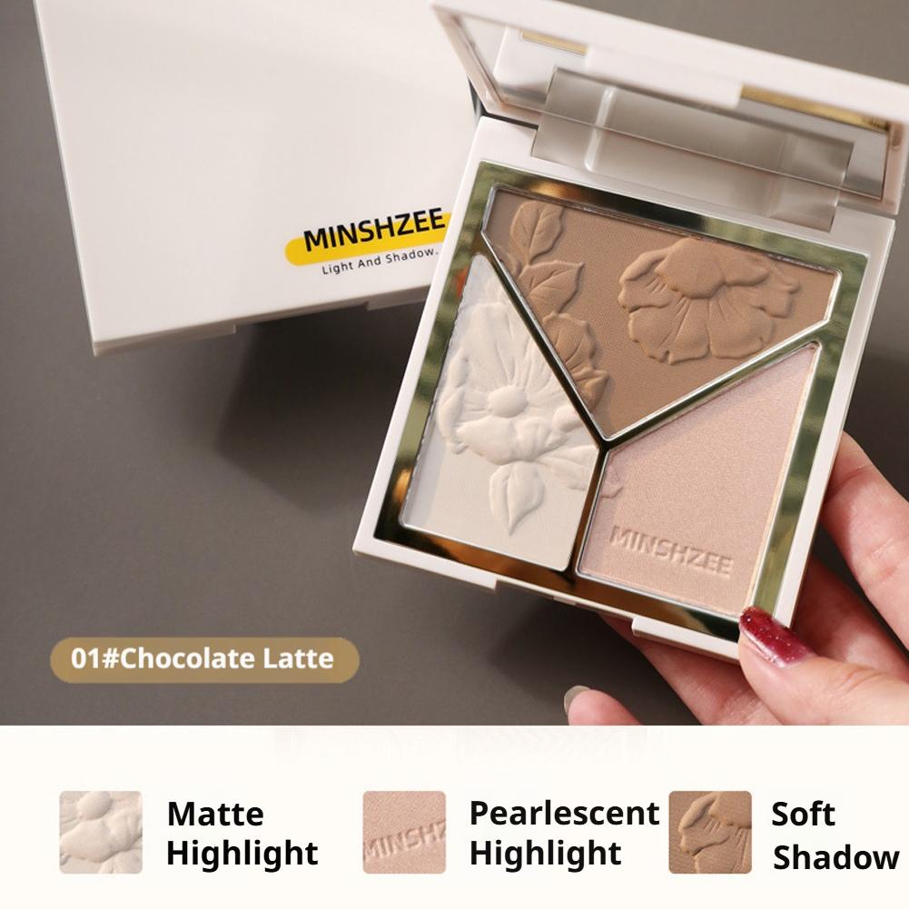 3 colors Highlight Matte Fine  - Highlighter Bronzer Palette 评论和价格