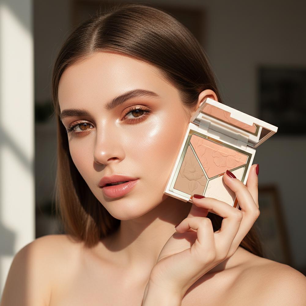3 colors Highlight Matte Fine  - Highlighter Bronzer Palette 评论和价格