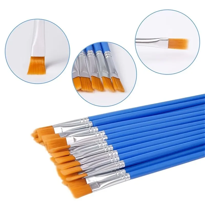 Nylon Flat Paint Brushes with  - Beauty Kiss Makeup 评论和价格