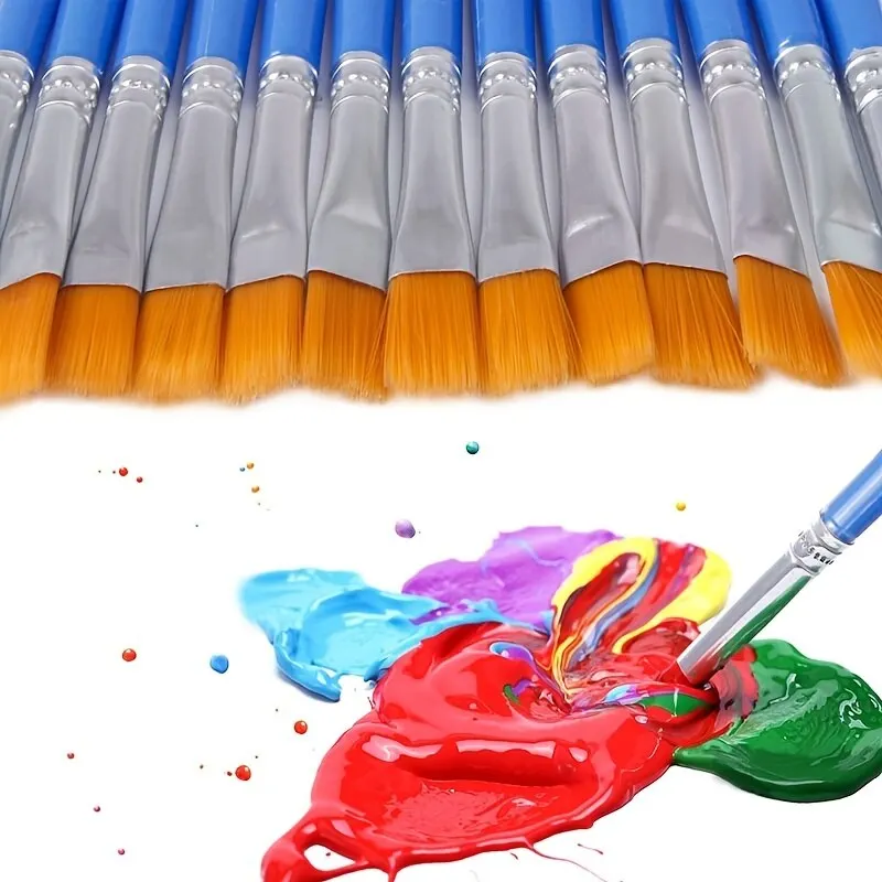 Nylon Flat Paint Brushes with  - Beauty Kiss Makeup 评论和价格