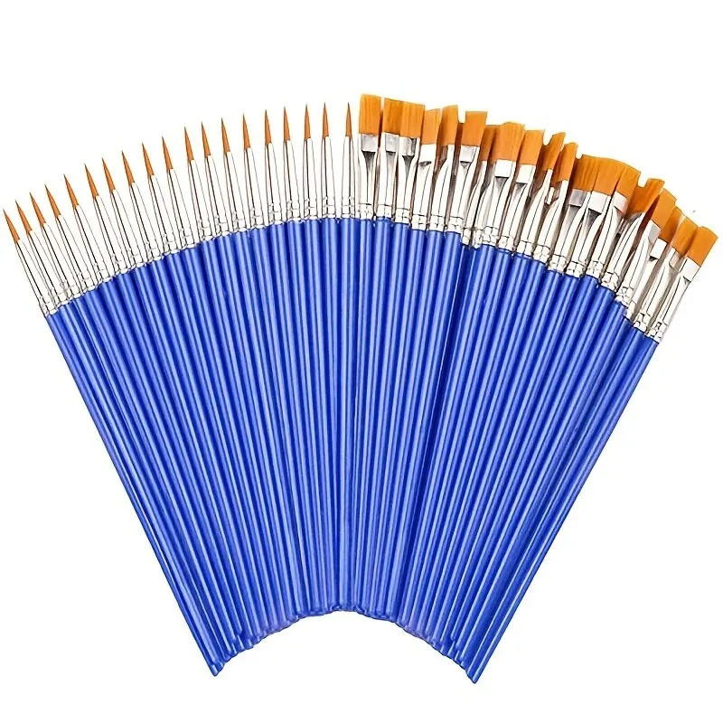 Nylon Flat Paint Brushes with  - Beauty Kiss Makeup 评论和价格