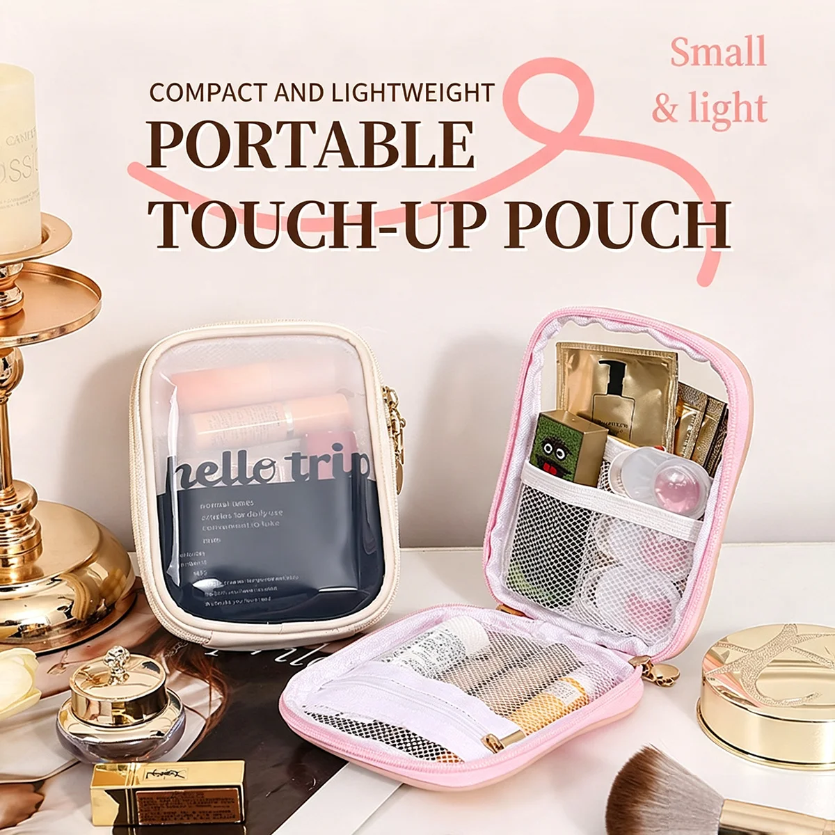 Transparent Portable Cosmetic  - Beauty Kiss Makeup 评论和价格