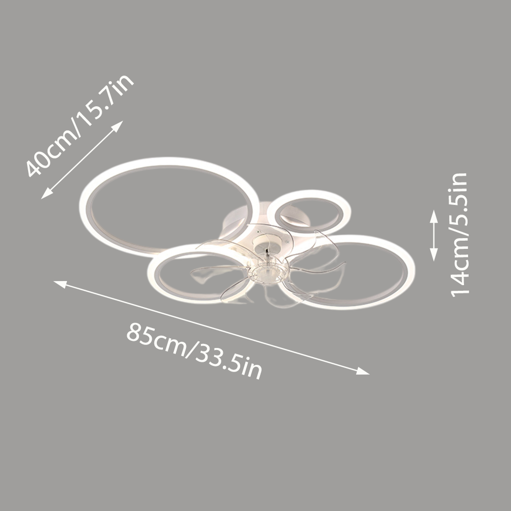 Four-ring ceiling fan light wi - Setting Spray 评论和价格
