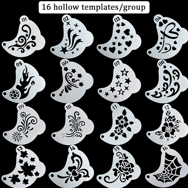 16Pcs Face Painting Stencil Se - Setting Spray 评论和价格