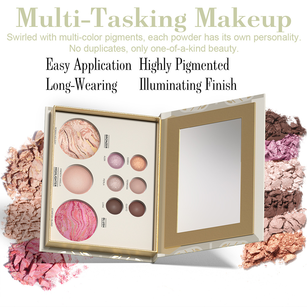 All-in-one Makeup Palette with - Highlighter Bronzer Palette 评论和价格
